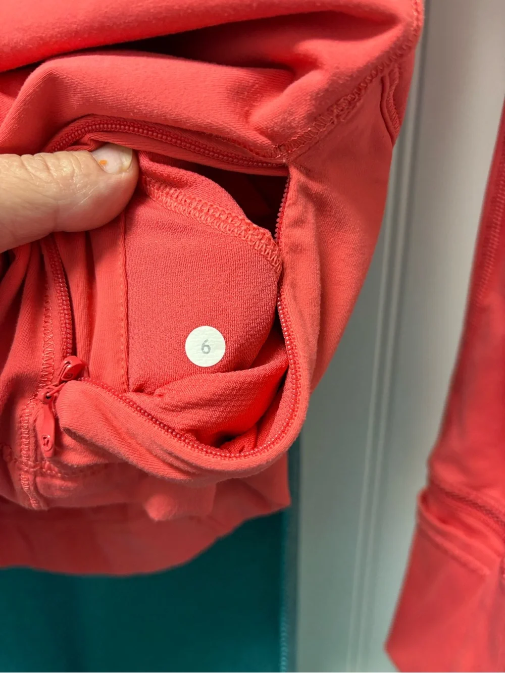 Lululemon 1/4 zip burnt orange top size 6